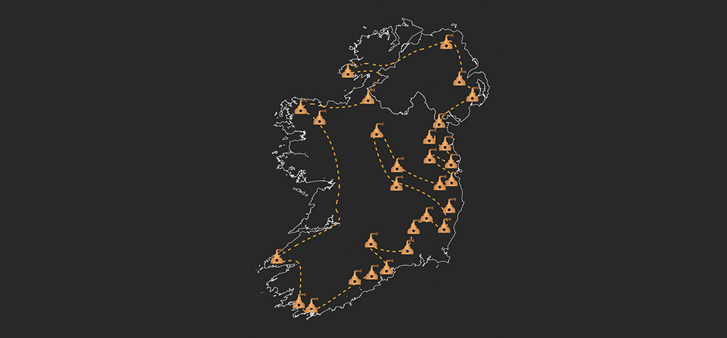 ireland whiskey map